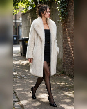 FC0177: The Wild Luxe Statement Coat: Ivory / S