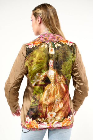 Renaissance Silk Jacquard Blazer: Pinkish Mauve