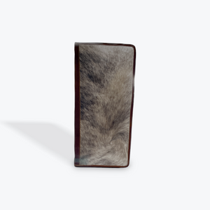 LEATHER AND COWHIDE JEWELRY WALLET