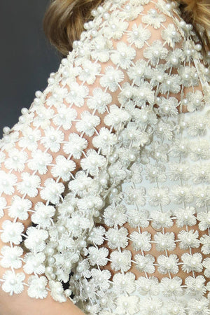 Pearl Beaded Top: Ivory