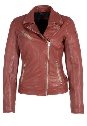 Sofia RF Leather Jacket, Astro Dust
