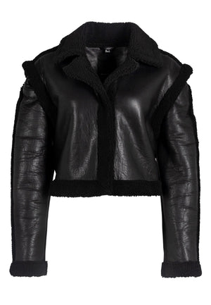 Tali CF Leather Jacket, Black