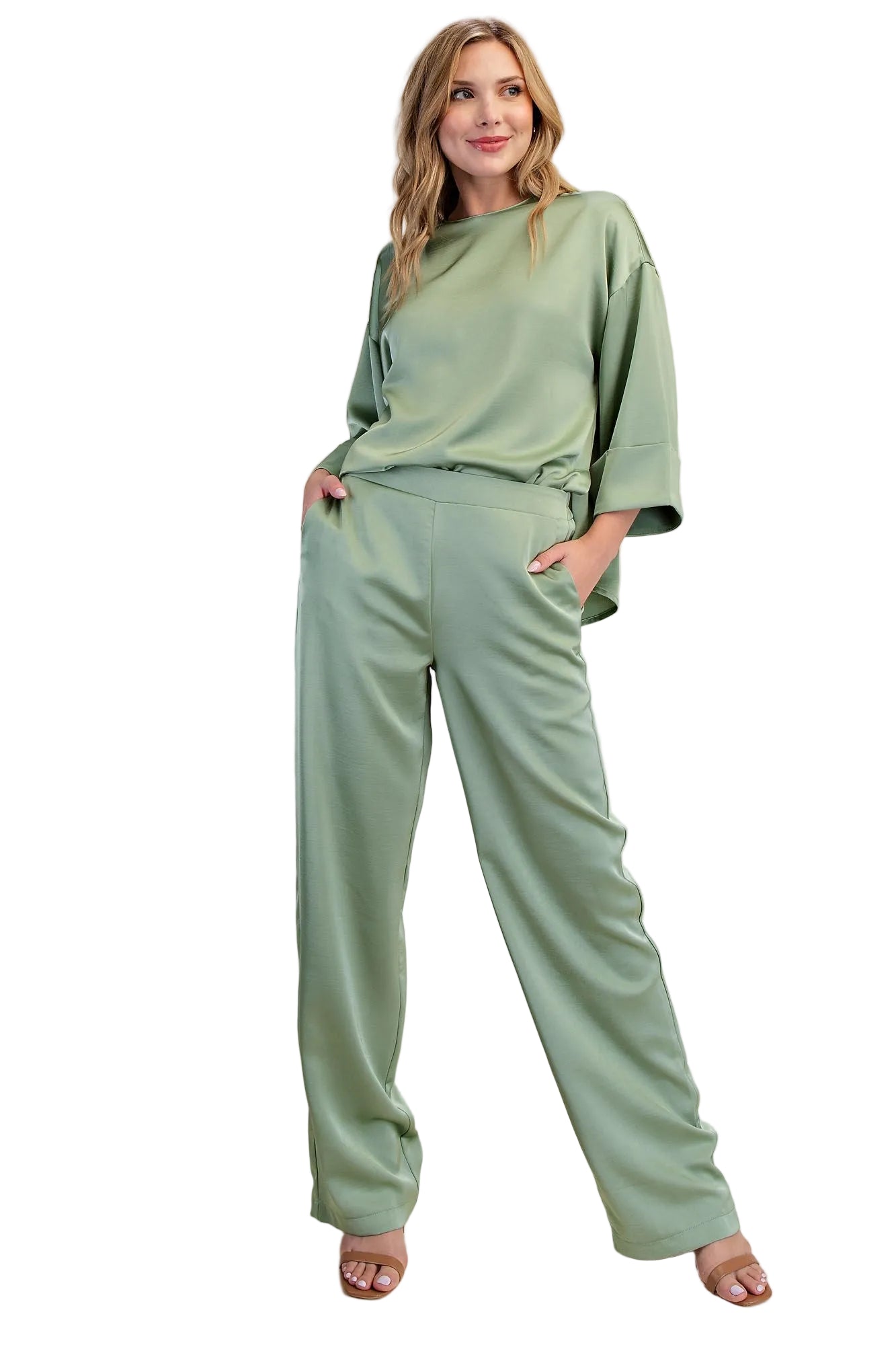 High-Waisted Wide Leg Pant