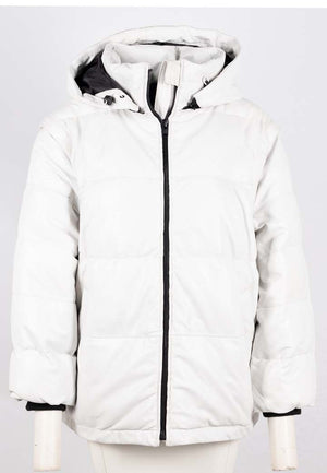 Eloisa OS Leather Jacket, White