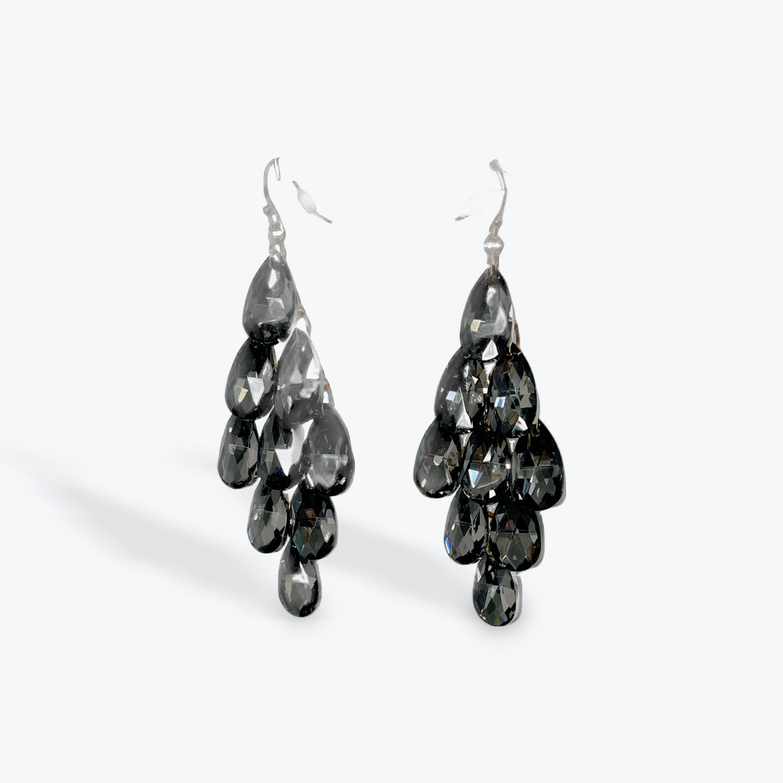 Charcoal Gem Chandelier Earring