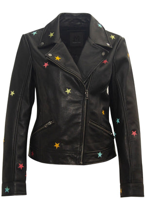 Nanca RF Leather Jacket, Black