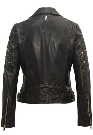 Danielle RF Leather Jacket, Black