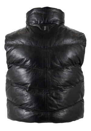 Ellen OS Leather Vest - Reversible