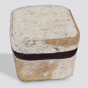 Large Western Cowhide and Leather Travel Jewelry Box