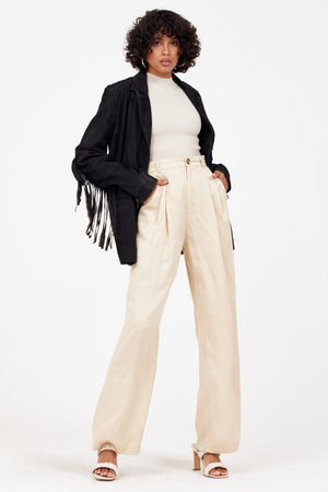 Tanny RF Leather Blazer, Black