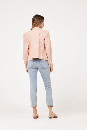 Jennet CF Leather Jacket, Rose
