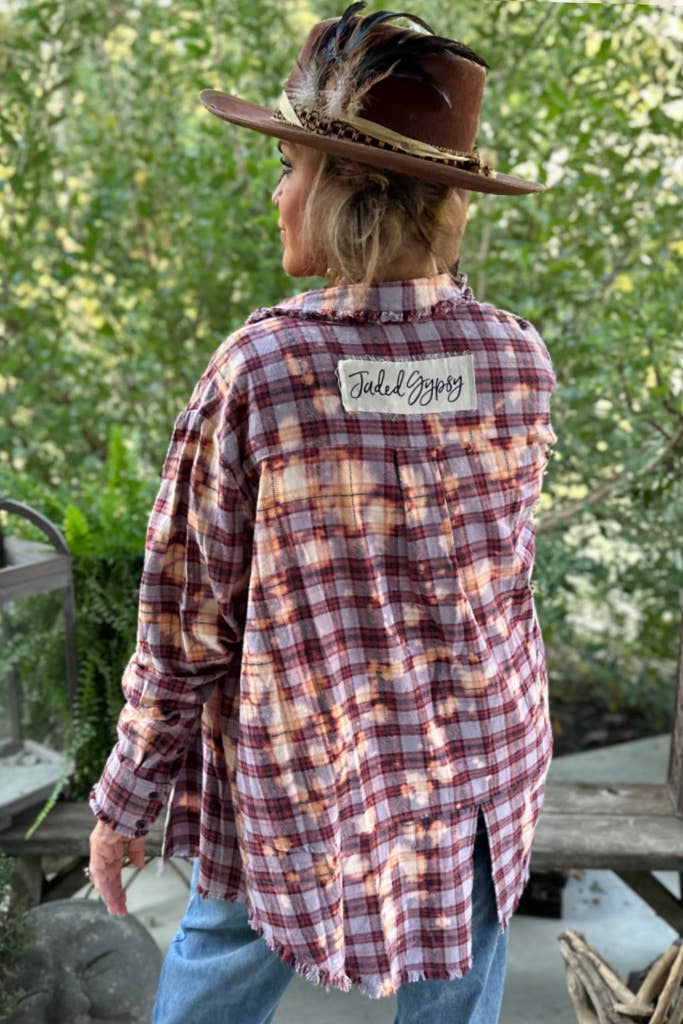 Crisp Morning Air Flannel: Lilac: S/M