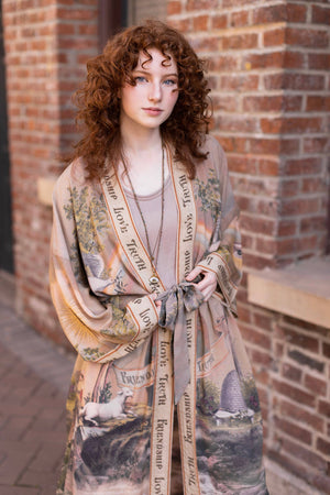 Friendship Love &Truth Vintage Wash Kimono