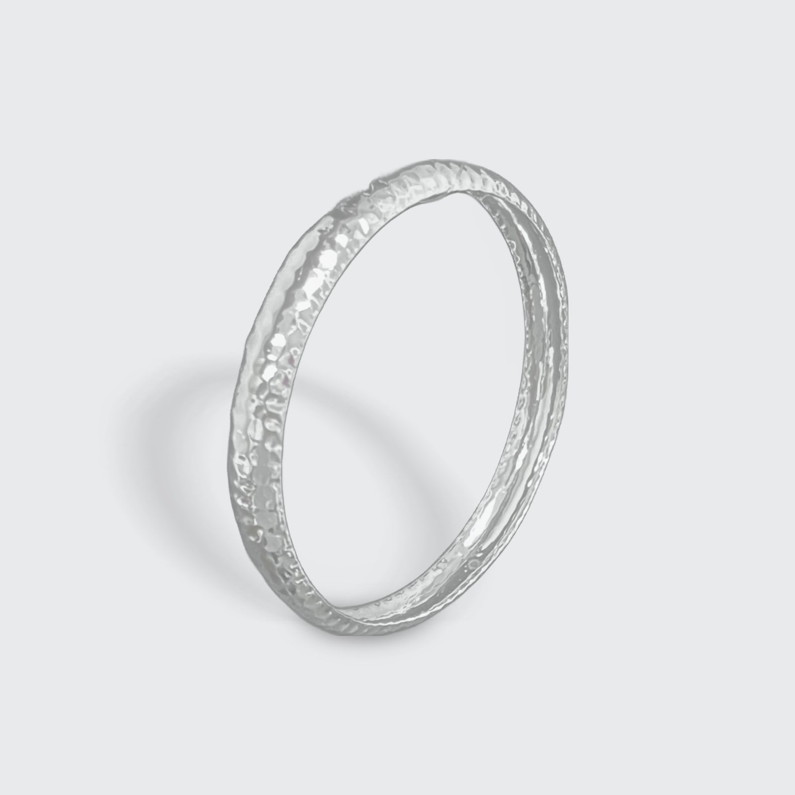 Hammered Bracelet: Silver