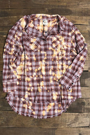 Crisp Morning Air Flannel  Lilac: L/XL