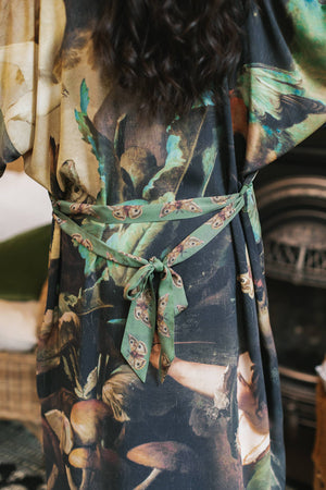 Heartwork Opera Duster Kimono Robe w Artist Butterfly