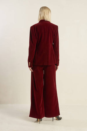 A Velvet Pant: BERRY