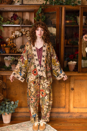 Golden Hour Pixie Duster Crop Kimono w/ Floral Print