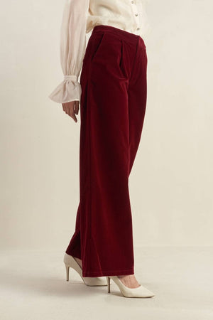 A Velvet Pant: BERRY