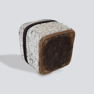 Large Western Cowhide and Leather Travel Jewelry Box