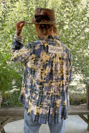 Crisp Morning Air Flannel: Emerald/Royal: L/XL