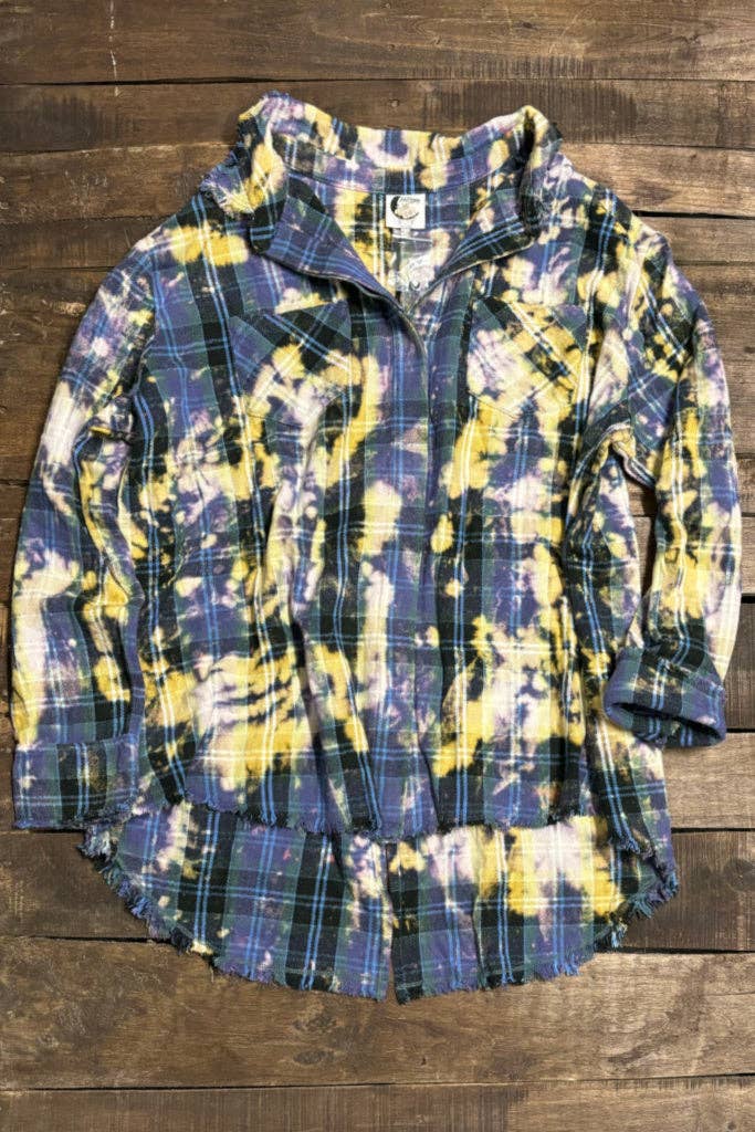Crisp Morning Air Flannel: Emerald/Royal: L/XL