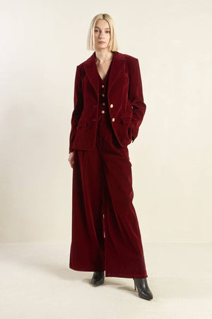 A Velvet Blazer: BERRY