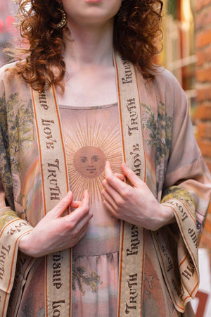 Friendship Love &Truth Vintage Wash Kimono