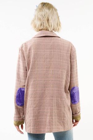 Sudden Sensation Blazer | Pink Jacket | Embroidered Jacket: Pink Ash / XL