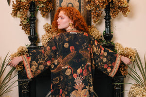 Heart of Gold Opera Duster Kimono Robe w/ Sacred Heart