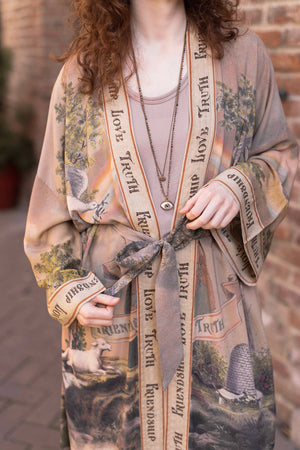 Friendship Love &Truth Vintage Wash Kimono
