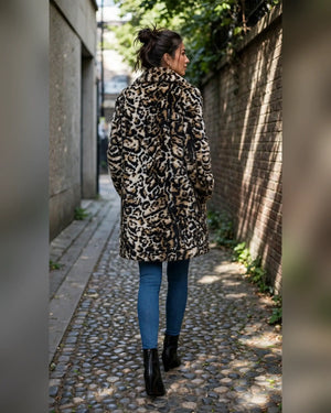 FC0177: The Wild Luxe Statement Coat: Leopard Brown / M