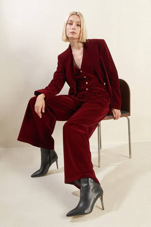 A Velvet Pant: BERRY