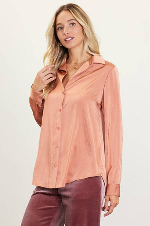 Rhinestone Button Down Blouse