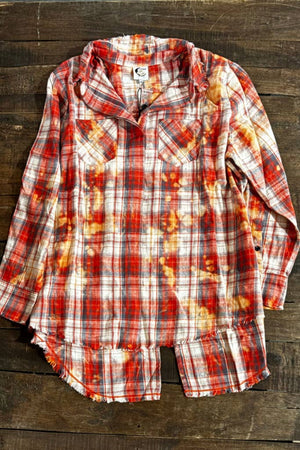 Crisp Morning Air Flannel: Orange: S/M