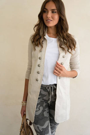 STRAIGHT HEM MILITARY JACKET