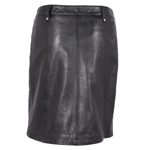 Seela RF Leather Skirt, Black