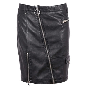 Seela RF Leather Skirt, Black