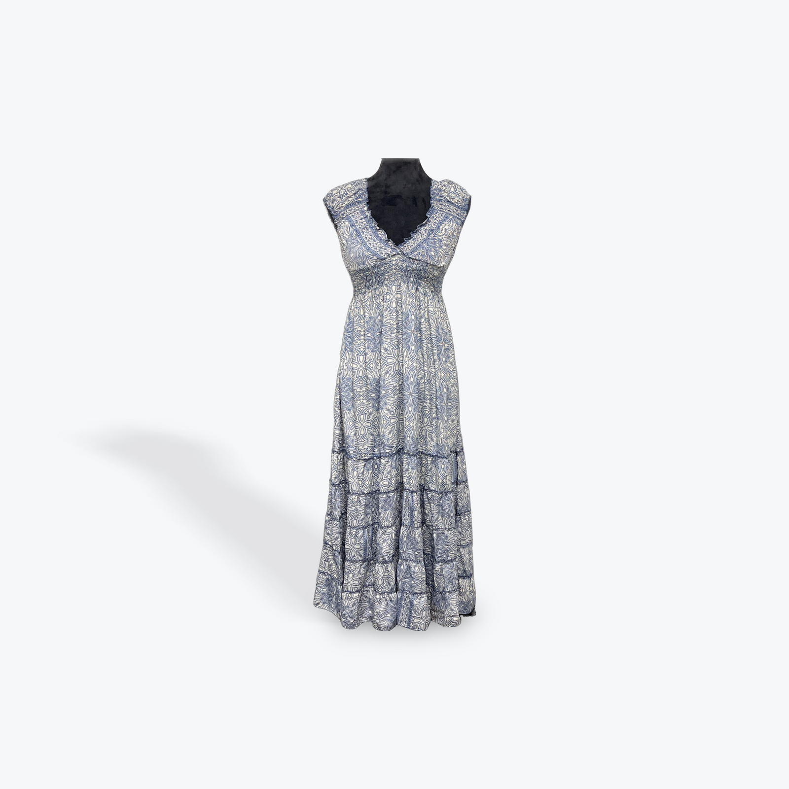 Ruffle Shoulder Maxi