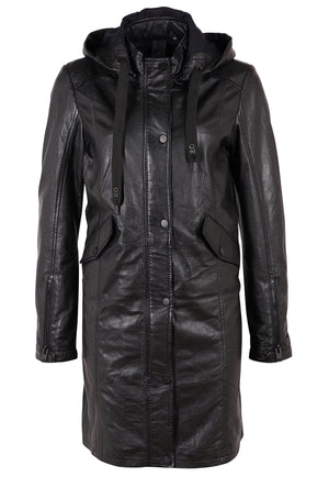 Varja CF Leather Jacket, Black