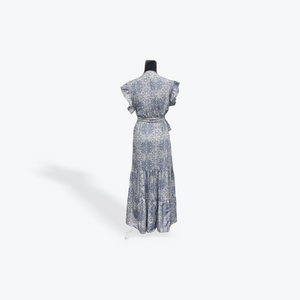 Ruffle Sleeve Wrap Dress