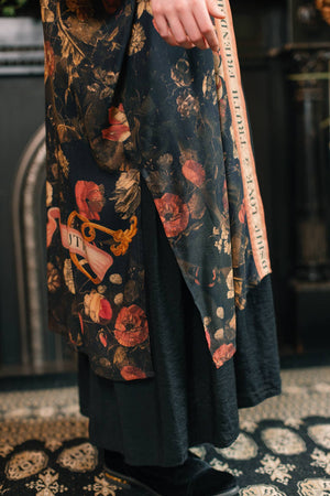 Heart of Gold Opera Duster Kimono Robe w/ Sacred Heart