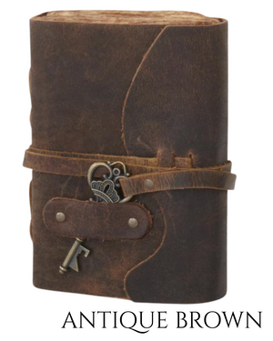 Antique Key 6 Inch Leather Handcrafted Unlined Journals