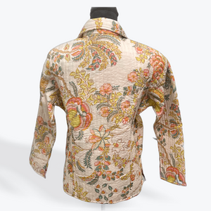 Quilted Jacket: Pale Pink / Peach