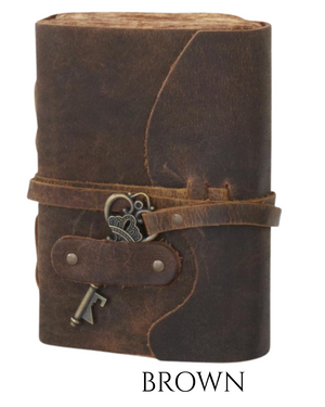 Antique Key 6 Inch Leather Handcrafted Unlined Journals