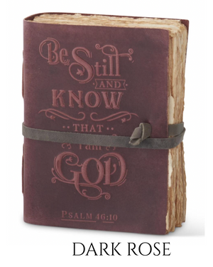 8 Inch Leather BE STILL Embossed Handcrafted Deckle Edge Journals