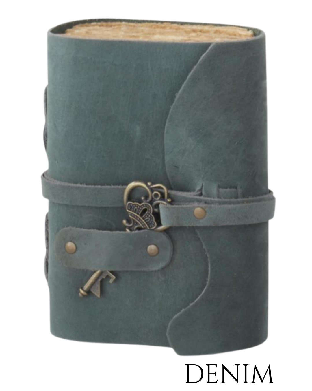 Journal Key Metal Antique Key 8 Inch Leather Handcrafted Unlined Journals - That's Invintage