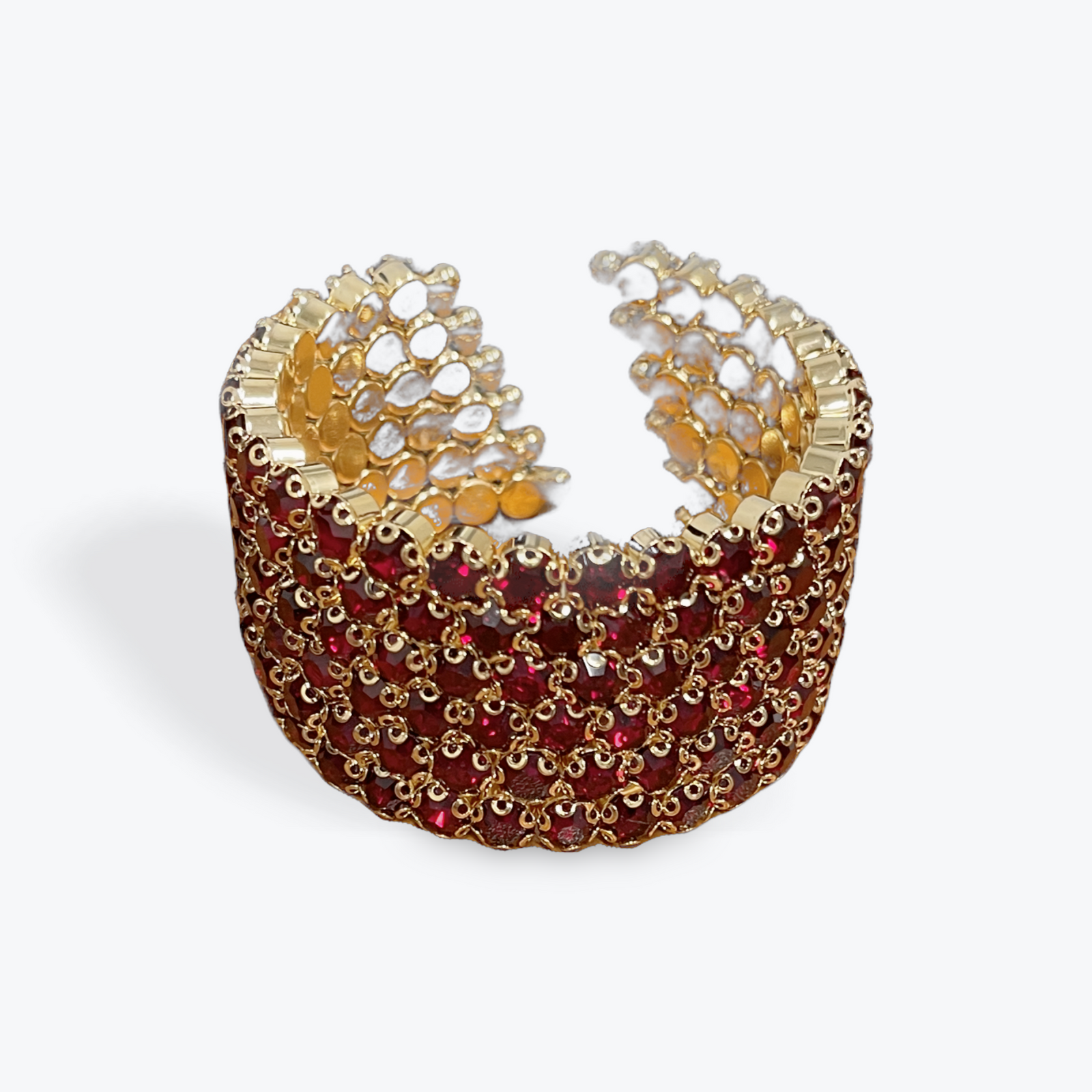 Wide Gemstone Bracelet