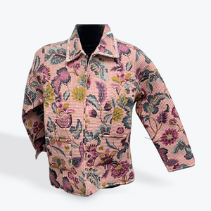 Quilted Jacket: Dark Pink