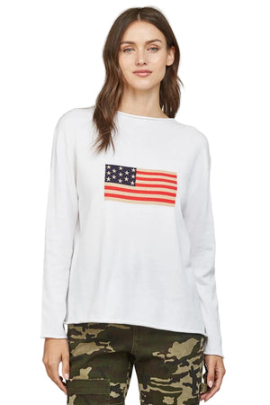 FLAG GRAPHIC LONG SLEEVE SWEATER